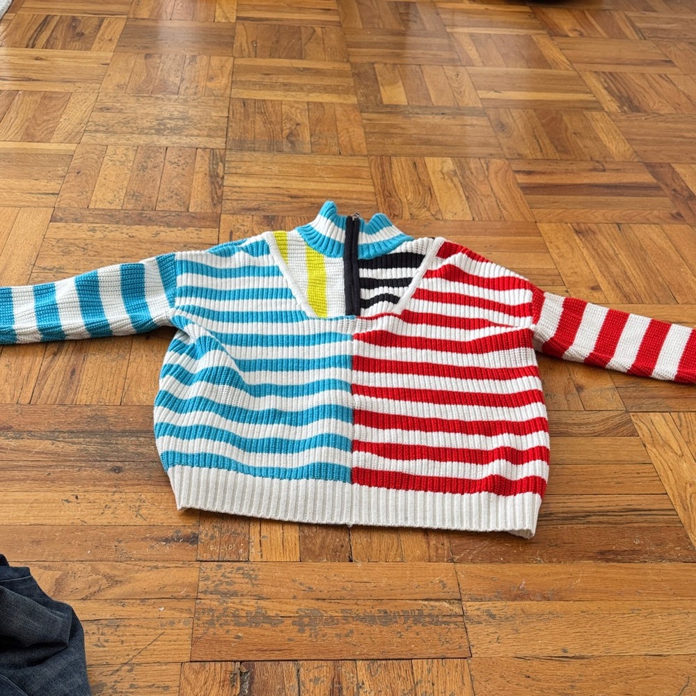 STAUD Multicolor Striped Sweater